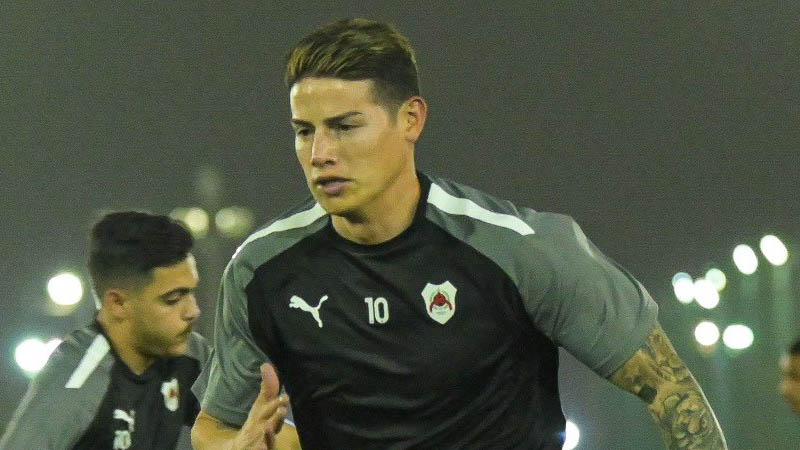 James Rodríguez volvió a entrenar con Al Rayyan