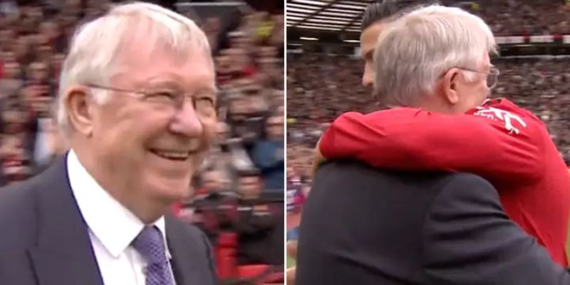 Cristiano Ronaldo con Sir Alex Ferguson Old Trafford