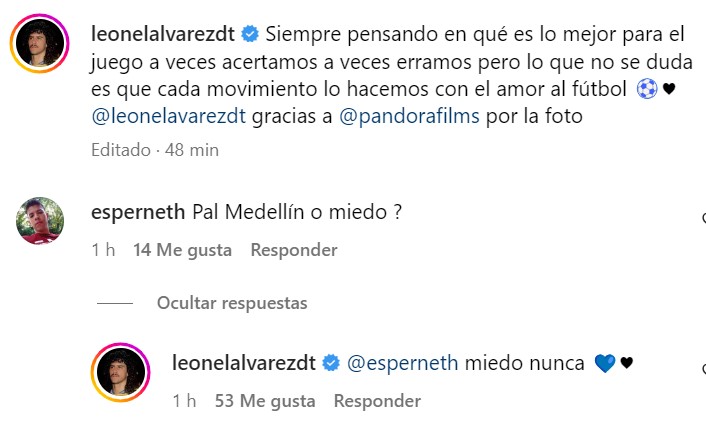 Leonel Álvarez Instagram