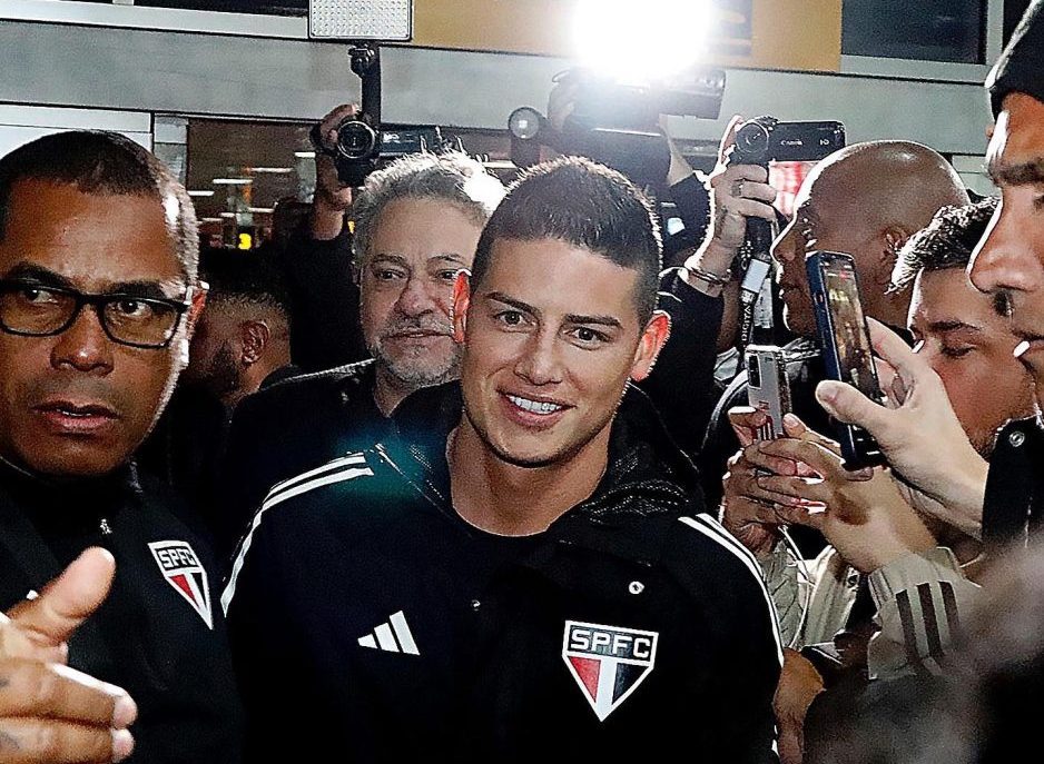 Así fueron recibidos James Rodríguez y Lucas Moura por los hinchas de Sao Paulo