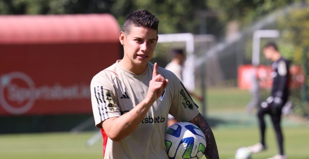 James Rodríguez Sao Paulo entrenamiento