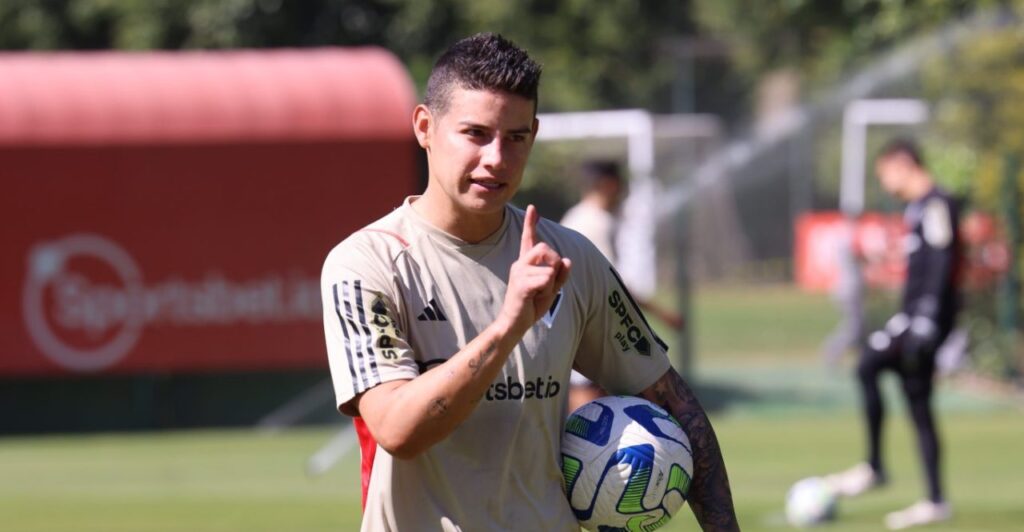 James Rodríguez Sao Paulo entrenamiento