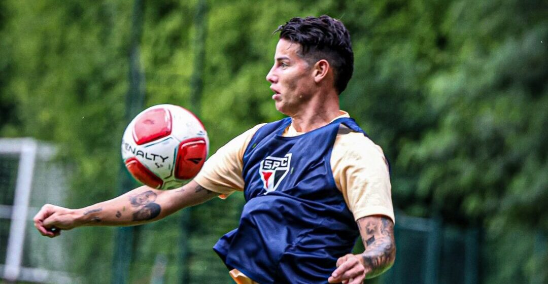 James Rodríguez entrenamiento Sao Paulo