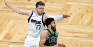 Dallas Mavericks v Boston Celtics Tatum Doncic