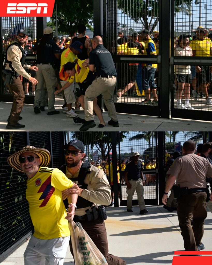 Hinchas Colombia ladrones