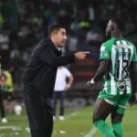 Efraín Juárez durante el partido entre Nacional y Santa Fe