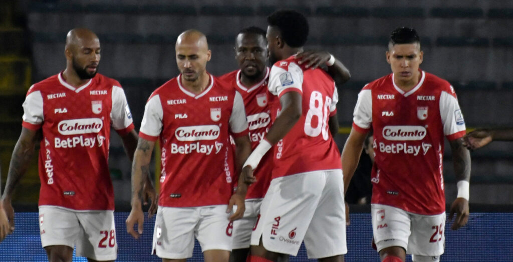 Santa Fe vs Pasto celebración Hugo Rodallega