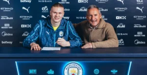 Erling-Haaland papá contrato Manchester City