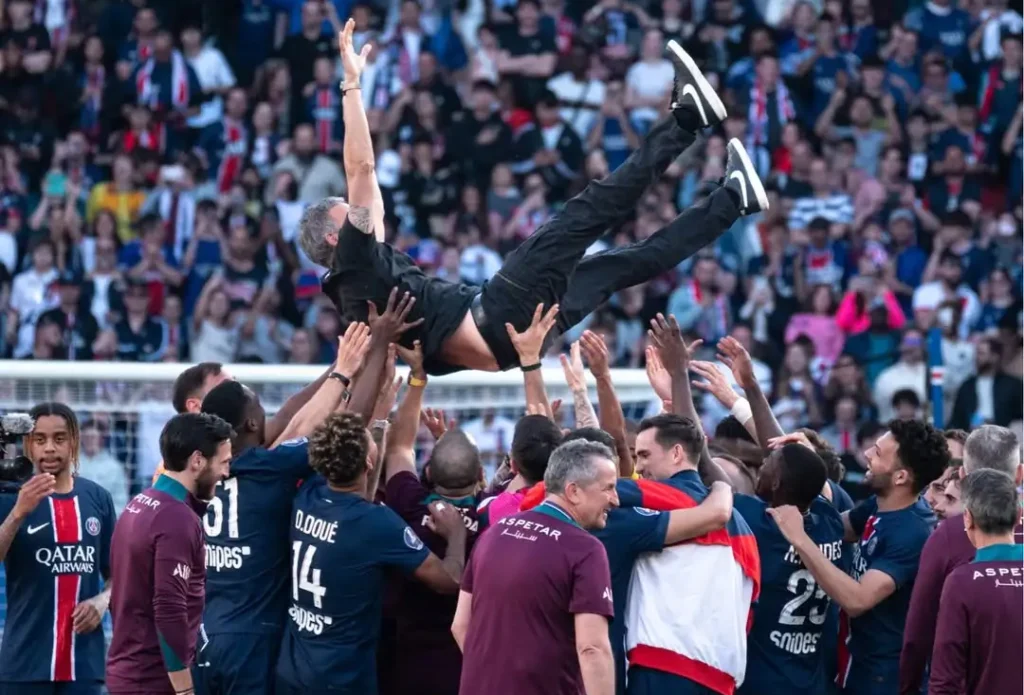 Luis Enrique PSG celebración