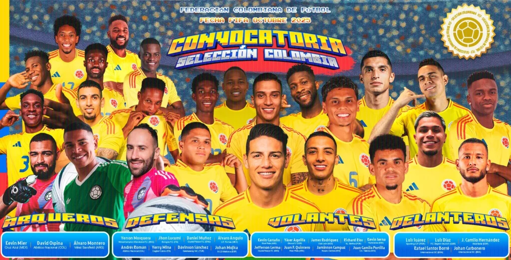 Convocatoria Colombia vs México y Canadá