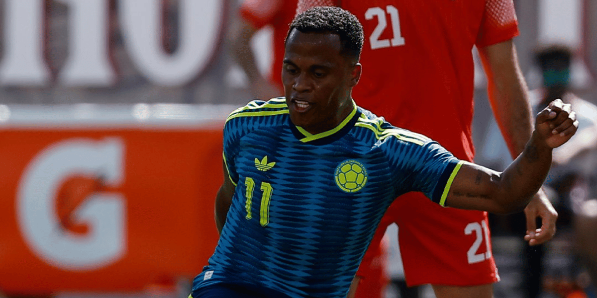 Jhon Arias celebra el gol con el que Colombia derrotó a Jordania en el último amistoso previo al Mundial 2026.