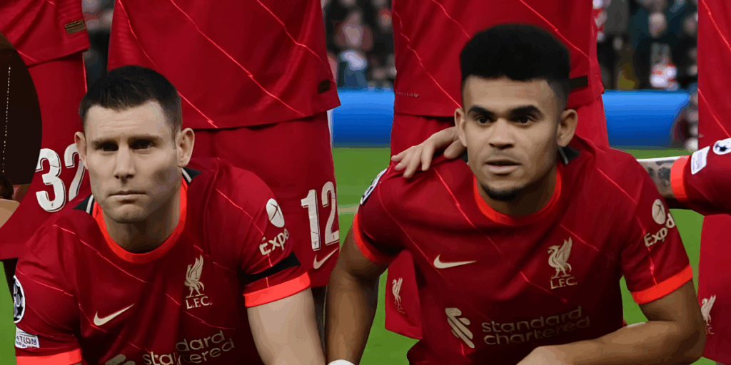 James Milner y Luis Díaz