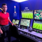 Nicolás Gallo durante un partido internacional, tras ser designado como VAR para la final del Mundial 2026 entre Argentina y España.